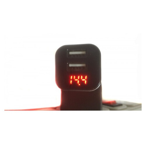 Автомобильная USB зарядка от прикуривателя 12v CAR USB HC-1 LCD (77700469) фото №1