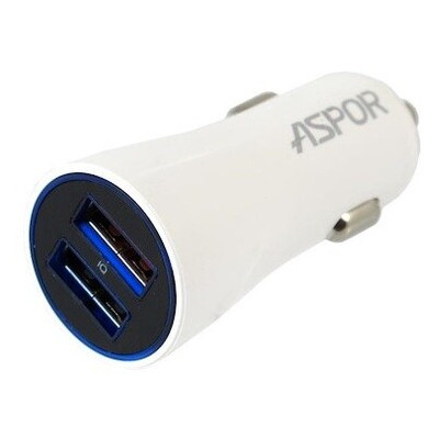 Автомобильное зарядное устройство Aspor A902C White (920006) + кабель Lightning фото №1