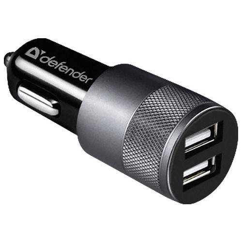 Автомобільний зарядний пристрій 2 USB 2.1A Defender UCA-21 5V/2.1A (83821) фото №1