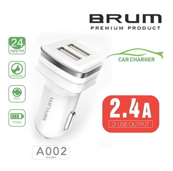 Автомобильное зарядное устройство Brum BM-A002 (8166BMA002) фото №2