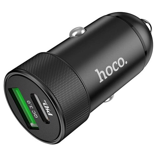 Автомобільний зарядний пристрій Hoco Z32B 20W PD Type-C QC3.0 (1USB/3A) - Black фото №2