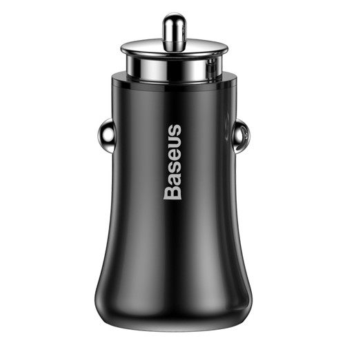 Автомобільний зарядний пристрій Baseus Gentleman 4.8A Dual-USB Black (CCALL-GB01) фото №1