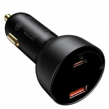 АЗУ Baseus Superme Digital Display PPS Dual Quick Charger Car/Type-C Cable 100W Black TZCCZX-01 фото №4