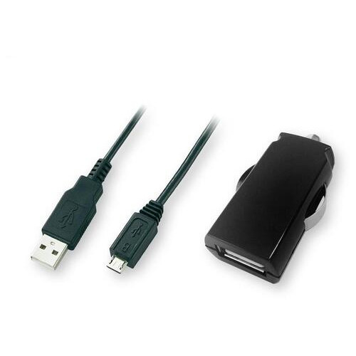 Автомобільний зарядний пристрій Global MSH-SC-031 (1USBx2.1A) Black (1283126445767) кабель microUSB фото №1