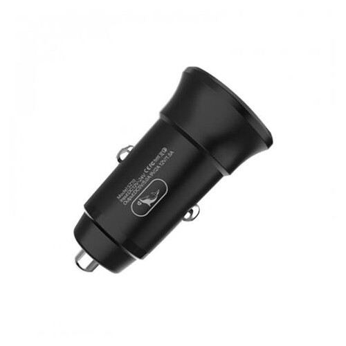 Автомобільний зарядний пристрій SkyDolphin SZ10 QC3.0 (1USB, 3.1A) Black (AZP-000086) фото №1