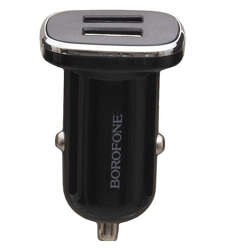 Авто Зарядний пристрій Borofone BZ12 2.4A Lightning 2 USB Колір Білий фото №7
