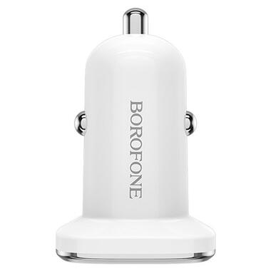 Автомобільний зарядний пристрій BOROFONE BZ12A single port QC3.0 White фото №2