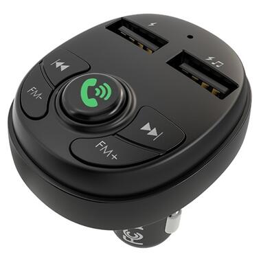 Автомобільний зарядний пристрій Borofone BC26 2 USB з FM-модулятором чорний фото №1
