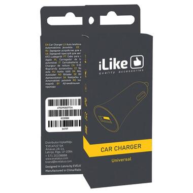 Автомобільний зарядний пристрій iLike Car Charger ICC01 Black фото №2