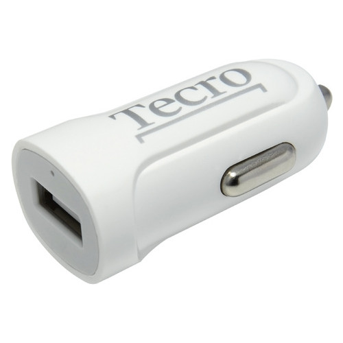 Автомобільний зарядний пристрій Tecro 1USBх2.1A White (TCR-0121AW) фото №1