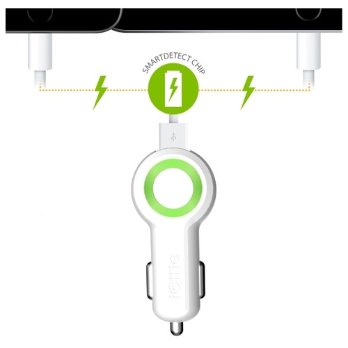 Автомобільний зарядний пристрій iOttie RapidVolt Max Dual Port USB Car Charger (5A/25W, 2USB) White (CHCRIO104WH) фото №3