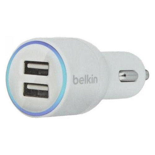 Автомобільні зарядні Belkin Dual Car Charger (10 Watt/2.1A) White (ARM45241) фото №1