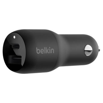 Автомобільне ЗУ Belkin Car Charger 37W PD PPS Dual Black (CCB004BTBK) фото №1