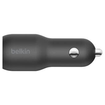 Автомобільне ЗУ Belkin Car Charger 37W PD PPS Dual Black (CCB004BTBK) фото №2