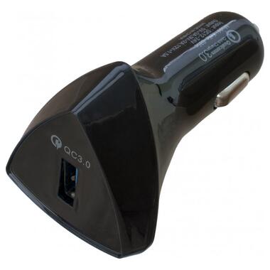 Автомобільний зарядний пристрій Patron PN-QC3-CAR-B 3.0 1 x USB Black фото №1