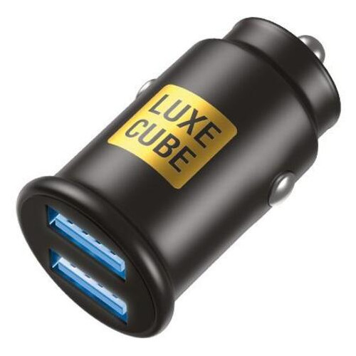 Автомобільний зарядний пристрій Luxe Cube 2USB 12W Black (8886998698496) фото №1