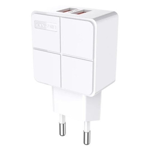 Автомобильное зарядное Awei C-500 Travel charger 2USB 2.4A White фото №1