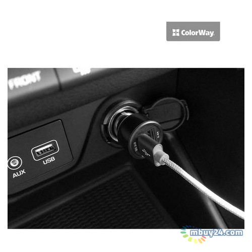 Автомобільний зарядний пристрій ColorWay QC 3.0 Black (CW-CHA008-BK) фото №4
