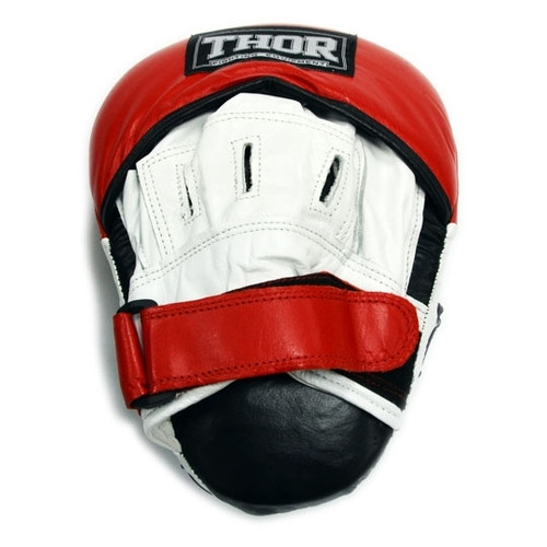 Лапи боксерські Thor 820 (Leather) Black/Red/White фото №4