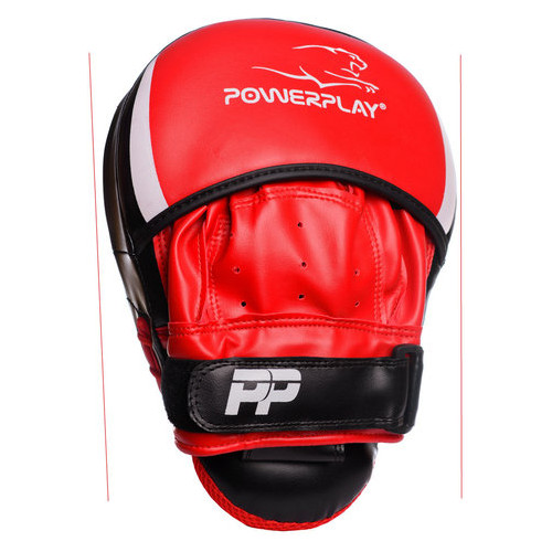 Лапы боксерские PowerPlay 3050 PU Черно-красные  фото №4