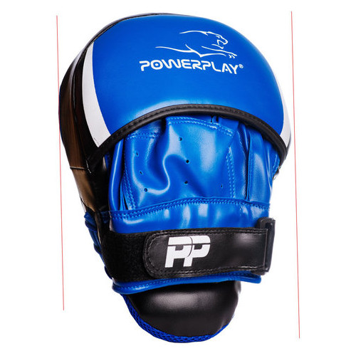 Лапы боксерские PowerPlay 3050 PU Черно-Синие  фото №4