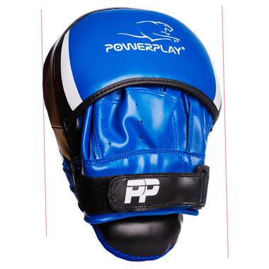 Лапи боксерські PowerPlay 3050 Чорно-Сині PU [пара] фото №3