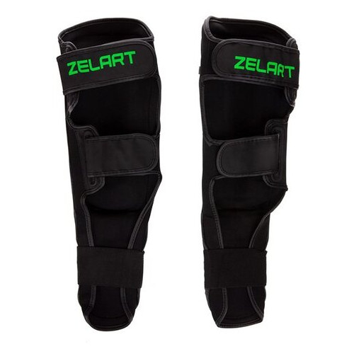 Захист гомілки та стопи для єдиноборств Zelart VL-3090 L Чорно-салатовий (37363127) фото №8
