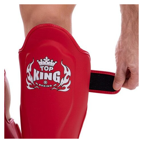 Захист гомілки та стопи для єдиноборств Top King Boxing Pro TKSGP-SL S Червоний (37551004) фото №3