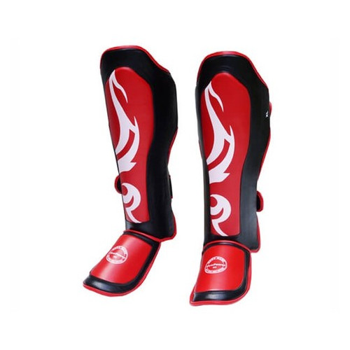 Захист гомілки (Щитки) FirePower FPSGA6 (XL) Чорні з червоним фото №1