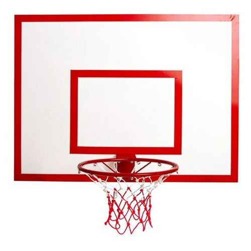 Щит баскетбольний з кільцем та сіткою посилений FDSO LA-6299 Біло-червоний (57508198) фото №2