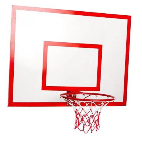 Щит баскетбольний з кільцем та сіткою посилений FDSO LA-6299 Біло-червоний (57508198) фото №1
