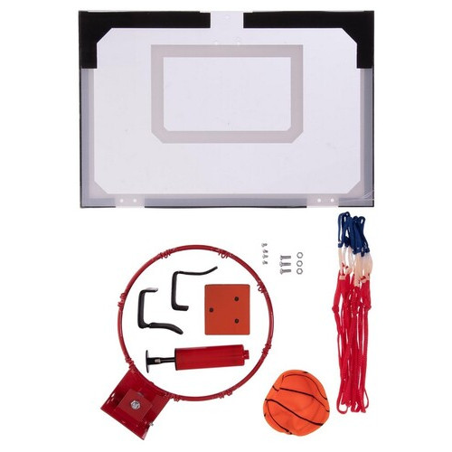 Мини-щит баскетбольный с кольцом и сеткой FDSO S011 Красный (57508494) фото №11