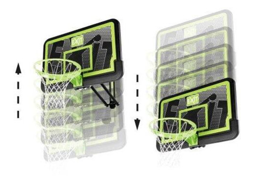Баскетбольный щит Exit Galaxy настенный регулируемый Чёрный (46.11.10.00) фото №2