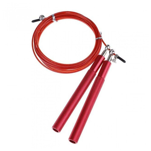 Скакалка швидкісна 4yourhealth Jump Rope Premium 3м металева на підшипниках 0194 Red фото №5