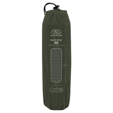 Килимок надувний Highlander Nap-Pak Inflatable Sleeping Mat XL 5 cm Olive (AIR073-OG) фото №3