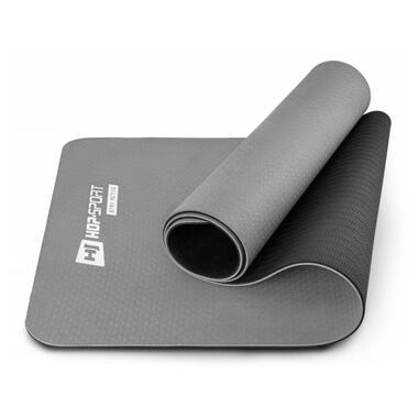 Мат для фітнесу та йоги Hop-Sport TPE 0,6 см HS-T006GM сірий (5902308217164) фото №1