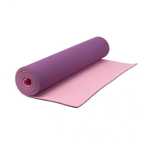 Килимок для йоги та фітнесу IVN 1830х610х6 мм TPE фіолетово-рожевий (IV-4420VP) фото №1
