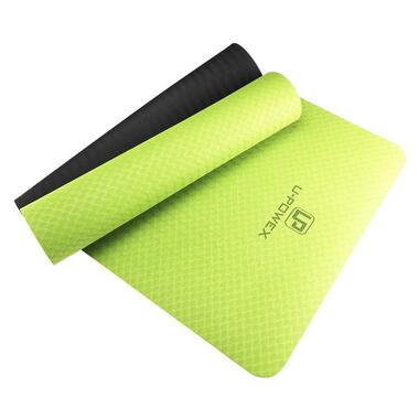 Килимок для йоги та фітнесу U-POWEX TPE Yoga mat Green/Black (183х61х0.6) фото №1