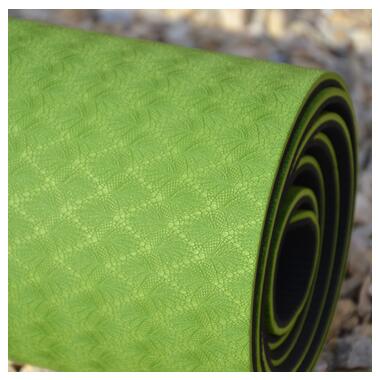 Килимок для йоги та фітнесу U-POWEX TPE Yoga mat Green/Black (183х61х0.6) фото №7