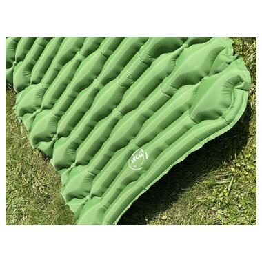 Великий надувний карімат похідний, туристичний WCG для кемпінгу (зелений) (m08(g)) фото №4