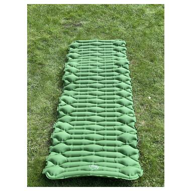 Великий надувний карімат похідний, туристичний WCG для кемпінгу (зелений) (m08(g)) фото №2
