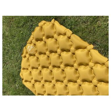 Надувний карімат похідний, туристичний WCG для кемпінгу (жовтий) (m05(y)) фото №6
