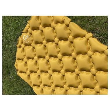 Надувний карімат похідний, туристичний WCG для кемпінгу (жовтий) (m05(y)) фото №5