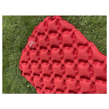 Надувний карімат похідний, туристичний WCG для кемпінгу (червоний) (m05(r)) фото №4