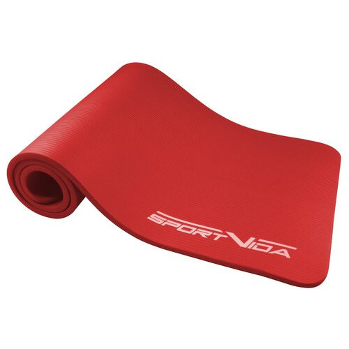 Килимок для йоги та фітнесу SportVida NBR 1.5 см SV-HK0073 Red фото №1