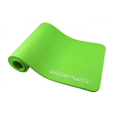 Коврик (мат) для йоги и фітнесу SportVida NBR 1.5 см Green SV-HK0250 фото №1