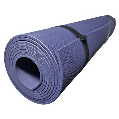 Килимок для йоги EVA (каремат) одношаровий 1800х600х3мм темно-синій фото №1