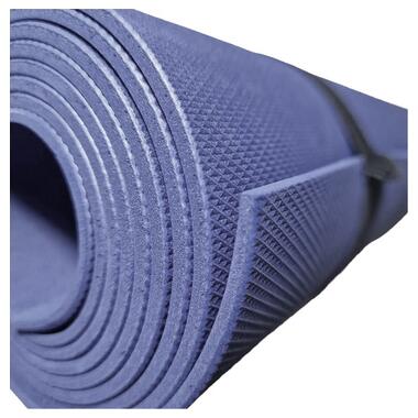 Килимок для йоги EVA (каремат) одношаровий 1800х600х3мм темно-синій фото №3