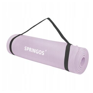 Килимок (мат) для йоги та фітнесу Springos NBR 1 см Purple YG0038 фото №2