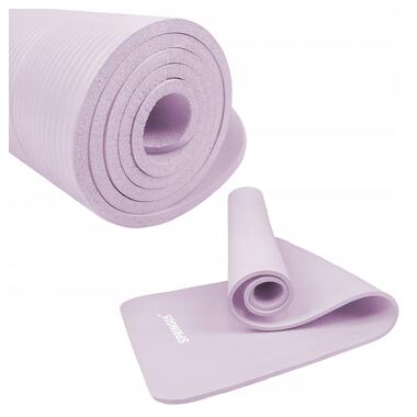 Килимок (мат) для йоги та фітнесу Springos NBR 1 см Purple YG0038 фото №3